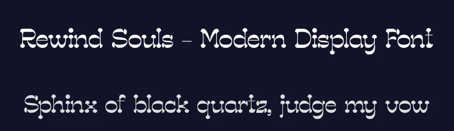 Rewind Souls – Modern Display Font by timelesstype.co — Display Font — thumbnail 2