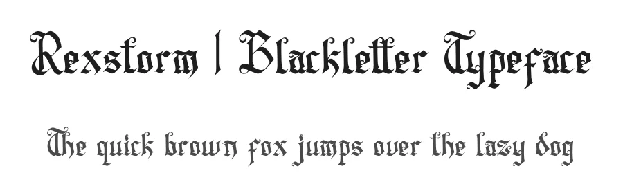 Rexstorm | Blackletter Typeface by Denustudios — Blackletter Font