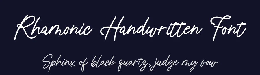 Rhamonic Handwritten Font by 607469 — Script Handwritten Font — thumbnail 2
