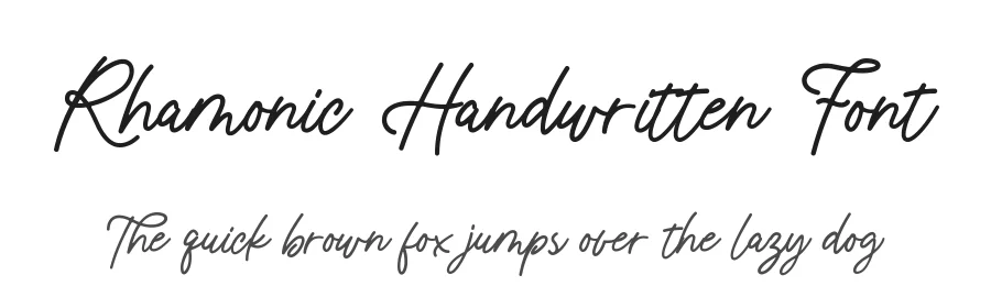 Rhamonic Handwritten Font by 607469 — Script Handwritten Font