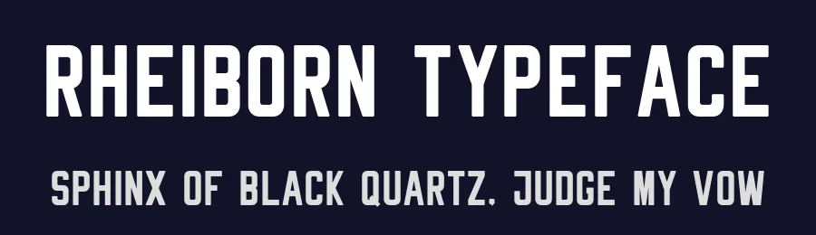 Rheiborn Typeface by BART.Co Design — Sans Serif Font — thumbnail 2