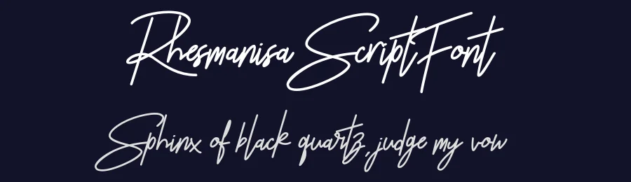 Rhesmanisa Script Font by Jamaludin Ahmad — Script Handwritten Font — thumbnail 2