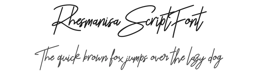 Rhesmanisa Script Font by Jamaludin Ahmad — Script Handwritten Font