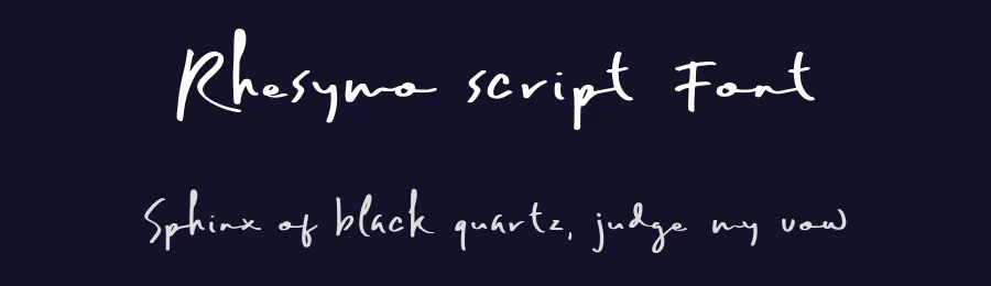 Rhesymo script Font by madeDeduk — Script Handwritten Font — thumbnail 2