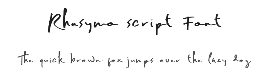 Rhesymo script Font by madeDeduk — Script Handwritten Font