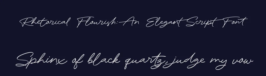 Rhetorical Flourish: An Elegant Script Font by letterhanna — Script Handwritten Font — thumbnail 2