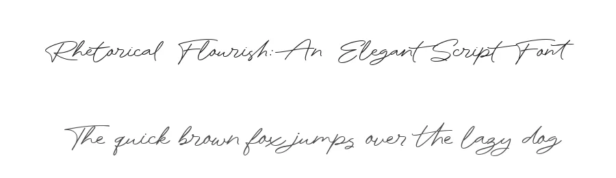 Rhetorical Flourish: An Elegant Script Font by letterhanna — Script Handwritten Font