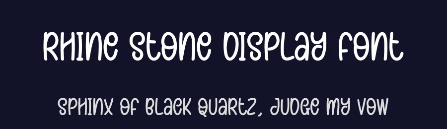Rhine Stone Display Font by creativeletter — Display Font — thumbnail 2