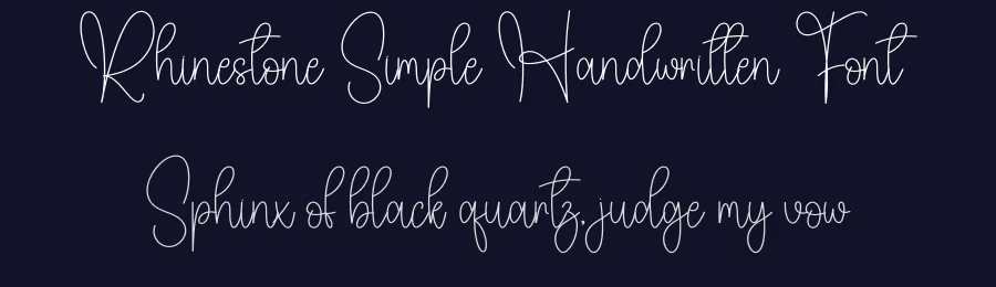 Rhinestone Simple Handwritten Font by creativeletter — Script Handwritten Font — thumbnail 2