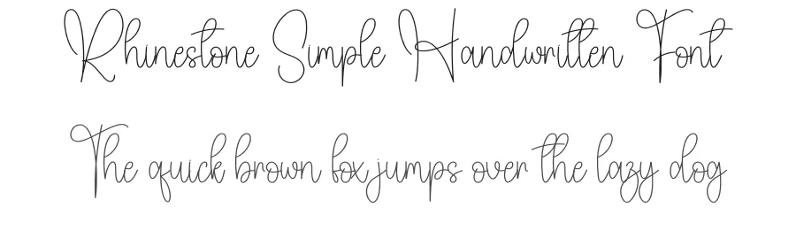 Rhinestone Simple Handwritten Font by creativeletter — Script Handwritten Font