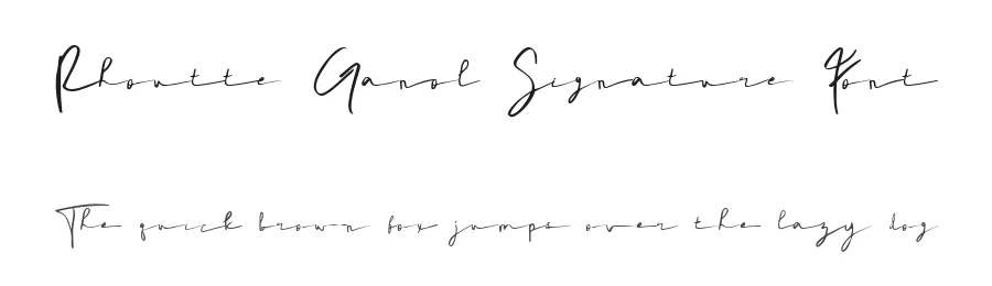 Rhoutte Ganol Signature Font by madeDeduk — Script Handwritten Font