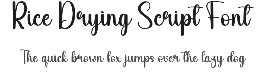 Rice Drying Script Font by andikastudio — Script Handwritten Font