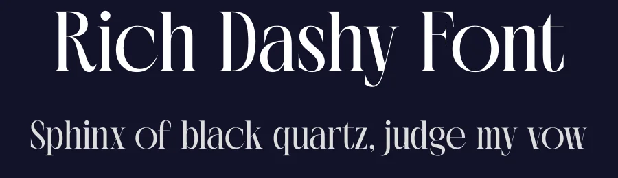Rich Dashy Font by timelesstype.co — Display Font — thumbnail 2