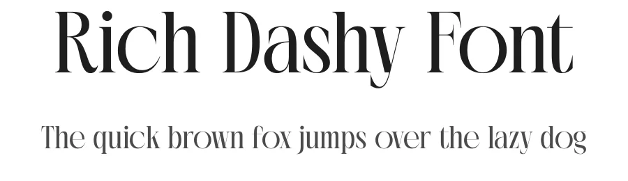 Rich Dashy Font by timelesstype.co — Display Font