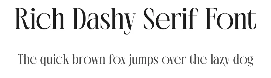 Rich Dashy Serif Font by timelesstype.co — Display Font