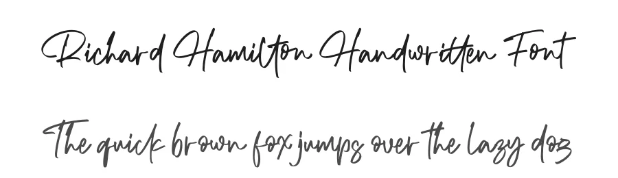 Richard Hamilton Handwritten Font by letterenastudios — Script Handwritten Font