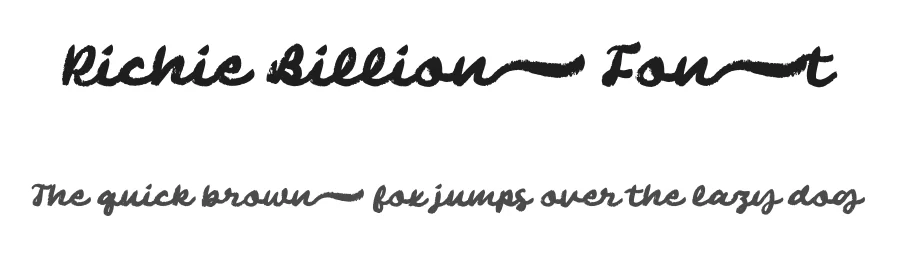 Richie Billion Font by Anxietype Foundry — Script Handwritten Font