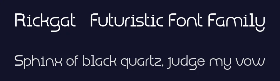 Rickgat – Futuristic Font Family by glyphminds.studios — Display Font — thumbnail 2