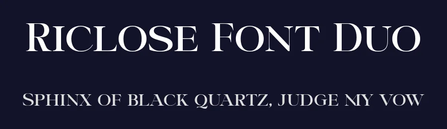 Riclose Font Duo by Doratypefoundry — Serif Font — thumbnail 2