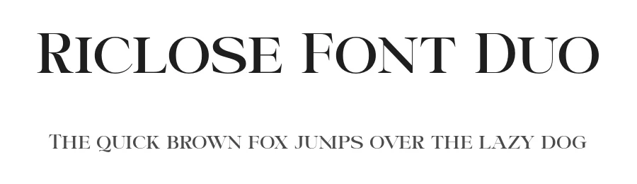 Riclose Font Duo by Doratypefoundry — Serif Font