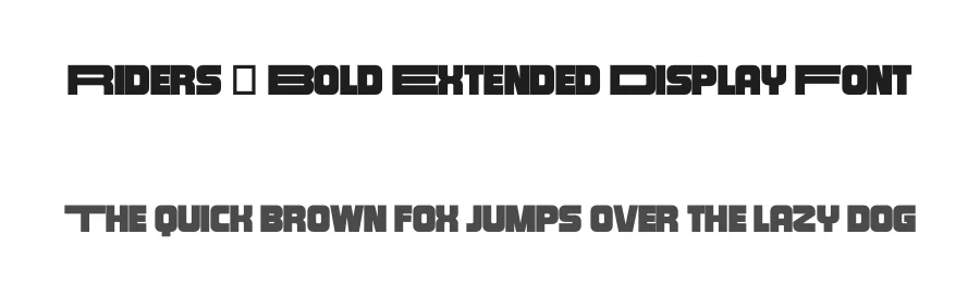 Riders – Bold Extended Display Font by Pian45 — Display Font