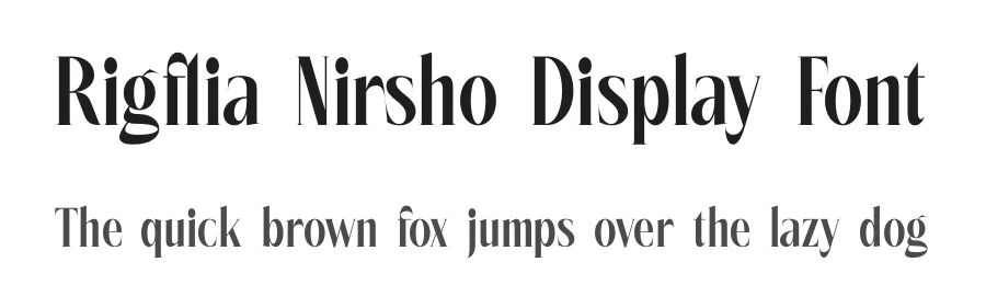 Rigflia Nirsho Display Font by timelesstype.co — Serif Font