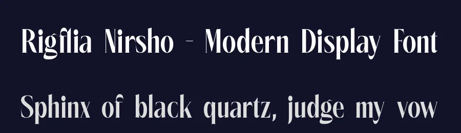 Rigflia Nirsho – Modern Display Font by timelesstype.co — Display Font — thumbnail 2