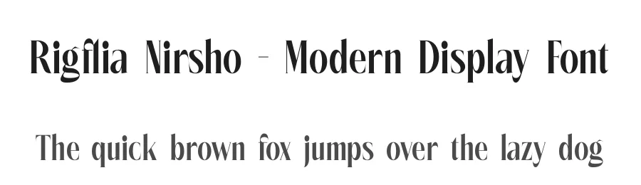 Rigflia Nirsho – Modern Display Font by timelesstype.co — Display Font