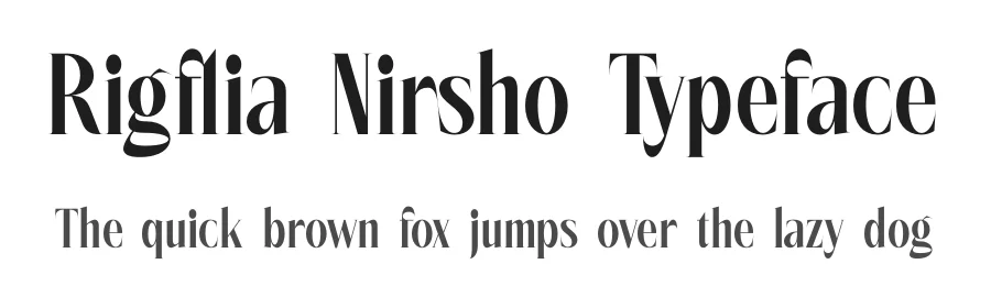 Rigflia Nirsho Typeface by timelesstype.co — Display Font