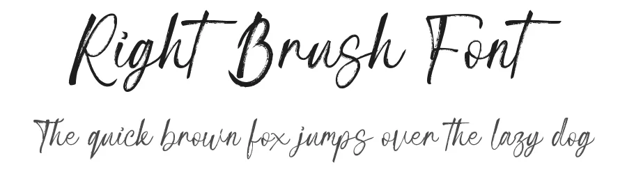 Right Brush Font by wibisono2001 — Script Handwritten Font