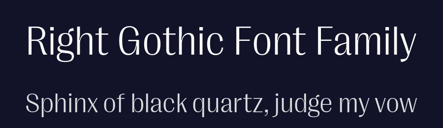 Right Gothic Font Family by Alex Slobzheninov — Sans Serif Font — thumbnail 2