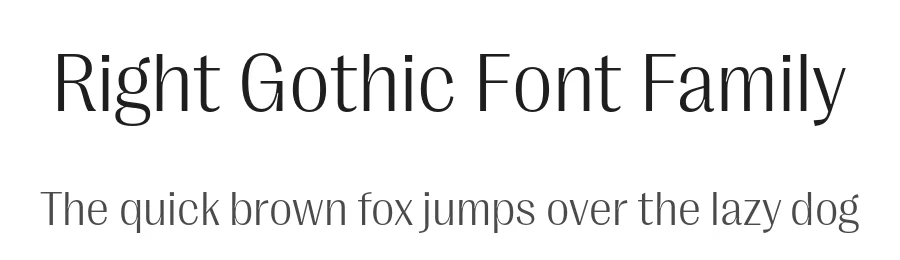 Right Gothic Font Family by Alex Slobzheninov β Sans Serif Font