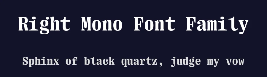 Right Mono Font Family by Pangram Pangram — Sans Serif Font — thumbnail 2