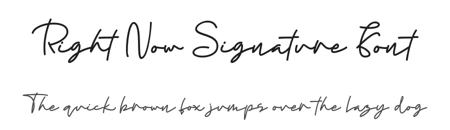 Right Now Signature Font by Leterara β Script Handwritten Font