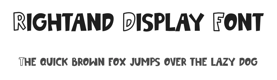 Rightand Display Font by IDEBARENG — Display Font