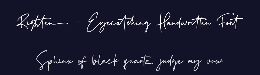 Righten – Eyecatching Handwritten Font by Fikryal Studio — Script Handwritten Font — thumbnail 2