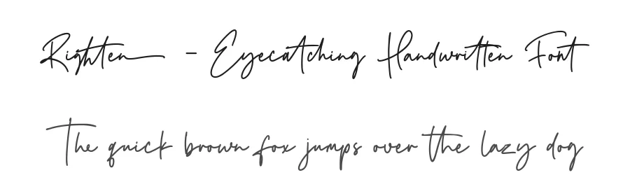 Righten – Eyecatching Handwritten Font by Fikryal Studio — Script Handwritten Font
