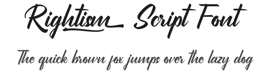 Rightism Script Font by CalligraphyFonts.net — Script Handwritten Font