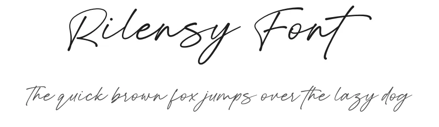 Rilensy Font by Rantautype — Script Handwritten Font