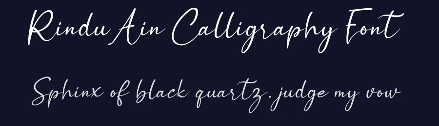 Rindu Ain Calligraphy Font by andikastudio — Script Handwritten Font — thumbnail 2