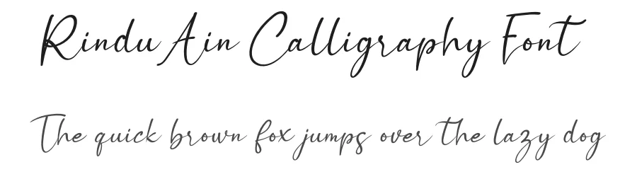 Rindu Ain Calligraphy Font by andikastudio — Script Handwritten Font