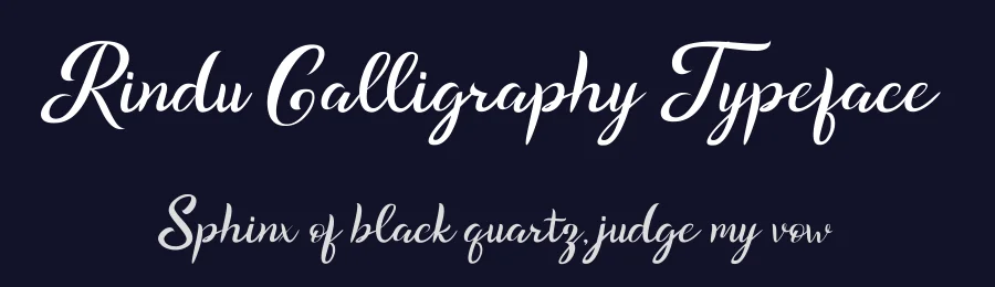 Rindu Calligraphy Typeface by yontype — Script Handwritten Font — thumbnail 2