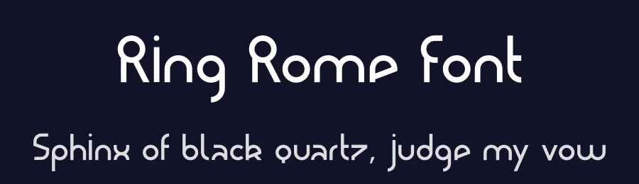 Ring Rome Font by Dmitry Ochakov — Sans Serif Font — thumbnail 2