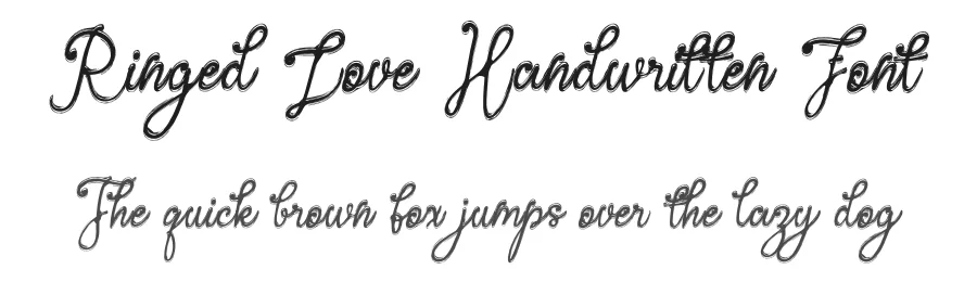 Ringed Love Handwritten Font by andikastudio — Script Handwritten Font