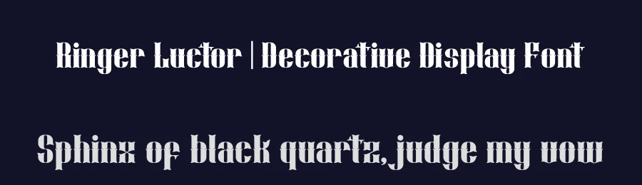 Ringer Luctor | Decorative Display Font by Denustudios — Blackletter Font — thumbnail 2