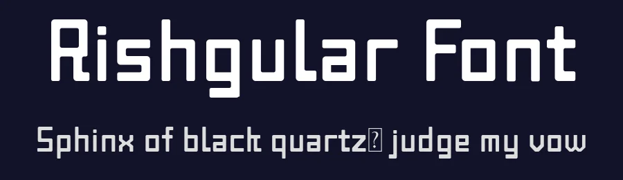 Rishgular Font by ffeeaarr — Sans Serif Font — thumbnail 2