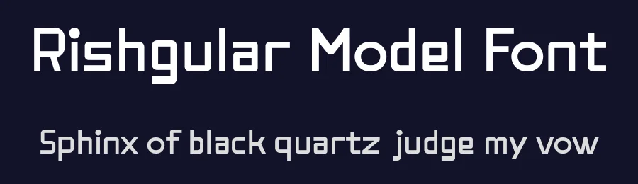 Rishgular Model Font by ffeeaarr — Decorative Font — thumbnail 2