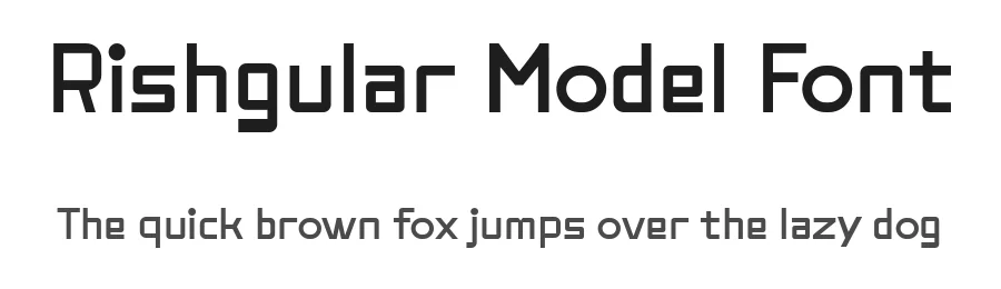 Rishgular Model Font by ffeeaarr — Decorative Font