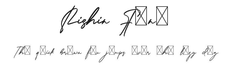 Rishin Font by didiksaputra — Script Handwritten Font