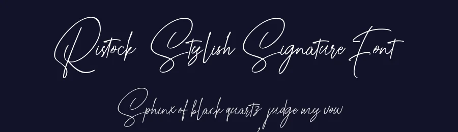 Ristock – Stylish Signature Font by Almarkha Type — Script Handwritten Font — thumbnail 2